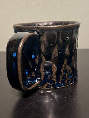Handcrafted Hand Thrown Studio Art Artisanal Glazed Pottery Mug by Garrett Kern